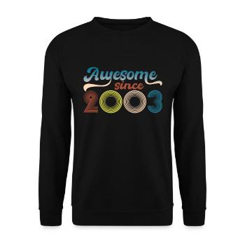 Fantastisch Seit 2003 Retro 19. Bitrthday - Unisex Pullover - Schwarz - Vorne - Alina (178cm) & Michal (187cm)