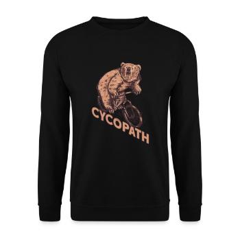 Bear Biker Radrennfahrer Cycopath - Unisex Pullover - Schwarz - Vorne - Alina (178cm) & Michal (187cm)