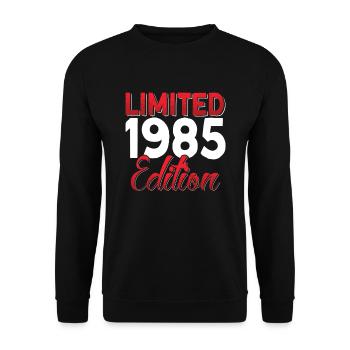 Vintage 1985 Retro Bitrthday Limited Edition - Unisex Sweatshirt - black - Front - Alina (178cm) & Michal (187cm)