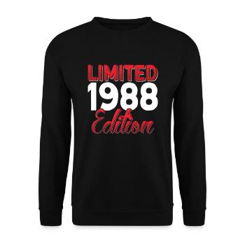 Vintage 1988 Retro Bitrthday Limited Edition - Unisex Sweatshirt - black - Front - Alina (178cm) & Michal (187cm)