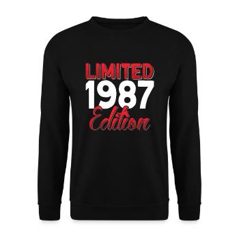 Vintage 1987 Retro Bitrthday Limited Edition - Unisex Sweatshirt - black - Front - Alina (178cm) & Michal (187cm)