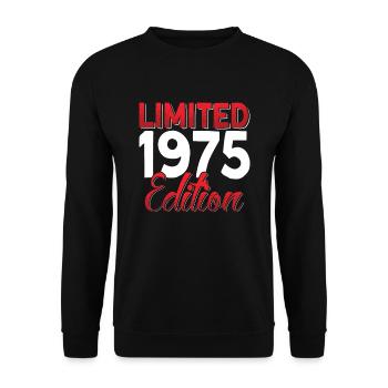 Vintage 1975 Retro Bitrthday Limited Edition - Unisex Sweatshirt - black - Front - Alina (178cm) & Michal (187cm)