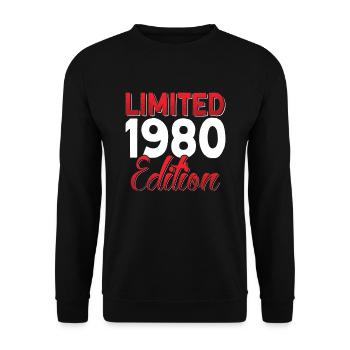 Vintage 1980 Retro Bitrthday Limited Edition - Unisex Sweatshirt - black - Front - Alina (178cm) & Michal (187cm)