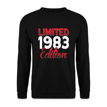 Vintage 1983 Retro Bitrthday Limited Edition. - Unisex Sweatshirt - black - Front - Alina (178cm) & Michal (187cm)