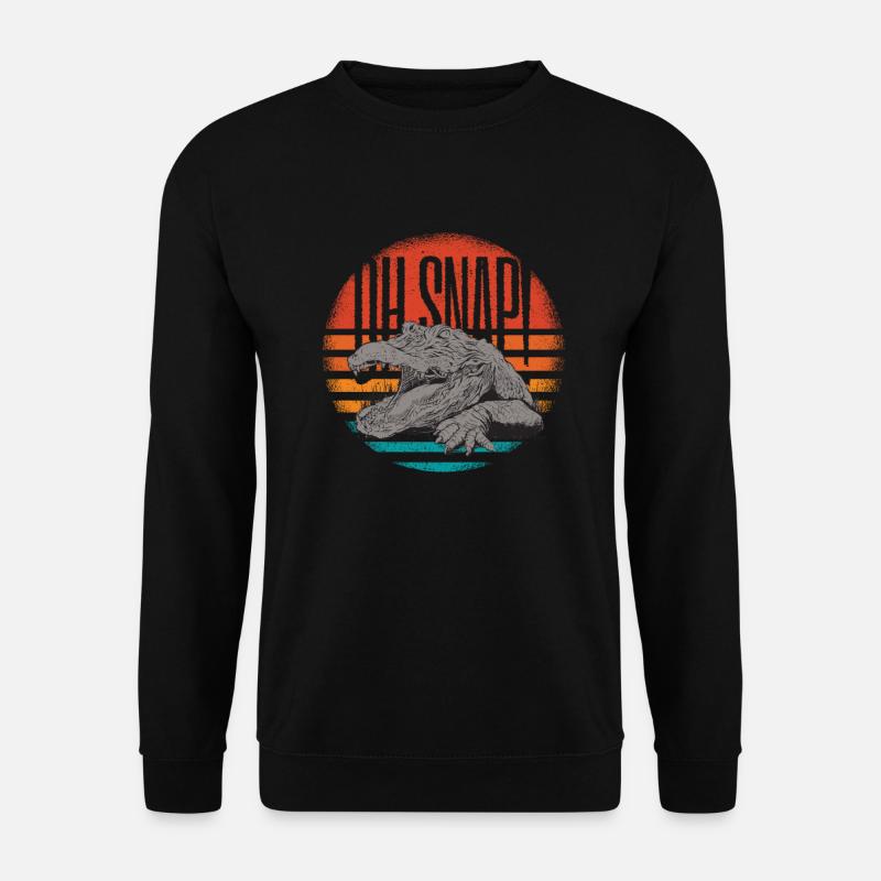 Tierreptil-alligator-illustration Oh Snap - Unisex Pullover - Schwarz