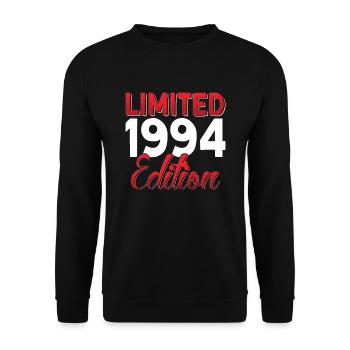 Vintage 1994 Retro Bitrthday Limited Edition - Unisex Sweatshirt - black - Front - Alina (178cm) & Michal (187cm)