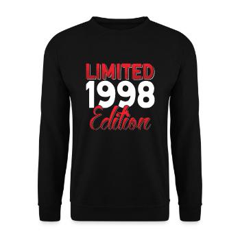 Vintage 1998 Retro Bitrthday Edition Limitée - Sweat-shirt Unisexe - noir - Devant - Alina (178cm) & Michal (187cm)