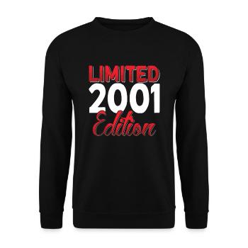 Year 2001 Retro Bitrthday Limited Edition - Unisex Sweatshirt - black - Front - Alina (178cm) & Michal (187cm)