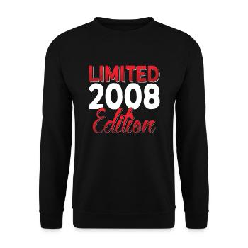 Fantastisch Seit 2008 Retro 15. Bitrthday - Unisex Pullover - Schwarz - Vorne - Alina (178cm) & Michal (187cm)