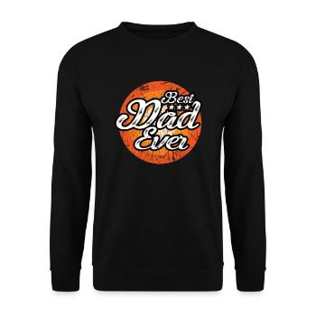 Bester Papa Aller Zeiten Vintage Bester Papa Der - Unisex Pullover - Schwarz - Vorne - Alina (178cm) & Michal (187cm)