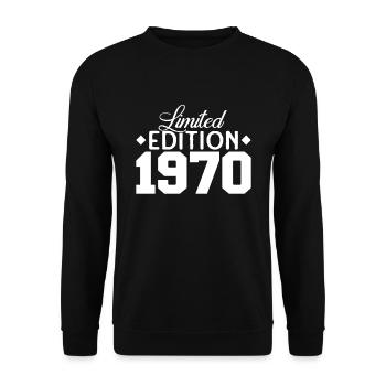Vintage 1970 Retro Bitrthday Limited Edition - Unisex Sweatshirt - black - Front - Alina (178cm) & Michal (187cm)