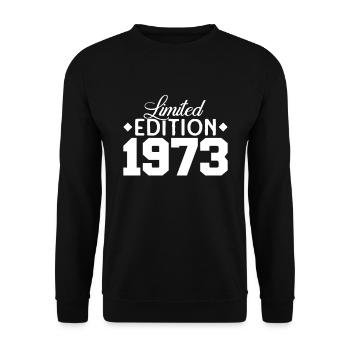 Vintage 1973 Retro Bitrthday Limited Edition - Unisex Sweatshirt - black - Front - Alina (178cm) & Michal (187cm)
