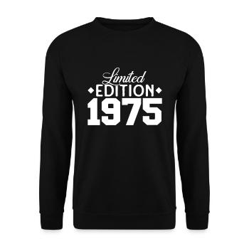 Vintage 1975 Retro Bitrthday Limited Edition - Unisex Sweatshirt - black - Front - Alina (178cm) & Michal (187cm)