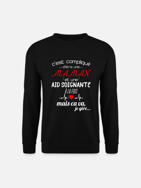 pas parfaite aide-soignante;cadeau aide soignante - Sweat-shirt Unisexe - noir