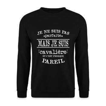 Je Suis Cavalière Parfaite - Sweat-shirt Unisexe - noir - Devant - Alina (178cm) & Michal (187cm)