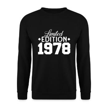 Vintage 1978 Retro Bitrthday Limited Edition - Unisex Sweatshirt - black - Front - Alina (178cm) & Michal (187cm)