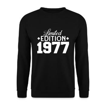 Vintage 1977 Retro Bitrthday Limited Edition - Unisex Sweatshirt - black - Front - Alina (178cm) & Michal (187cm)