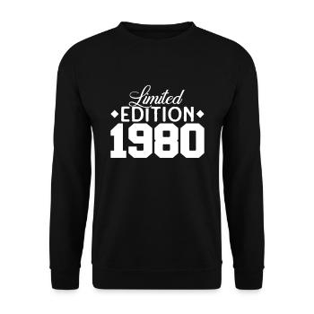 Vintage 1980 Retro Bitrthday Limited Edition - Unisex Sweatshirt - black - Front - Alina (178cm) & Michal (187cm)