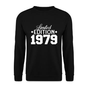 Vintage 1979 Retro Bitrthday Limited Edition - Unisex Sweatshirt - black - Front - Alina (178cm) & Michal (187cm)