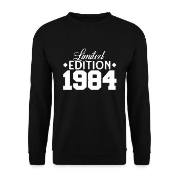 Vintage 1984 Retro Bitrthday Limited Edition - Unisex Sweatshirt - black - Front - Alina (178cm) & Michal (187cm)