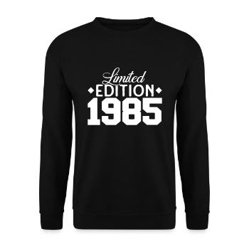Vintage 1985 Retro Bitrthday Limited Edition - Unisex Sweatshirt - black - Front - Alina (178cm) & Michal (187cm)