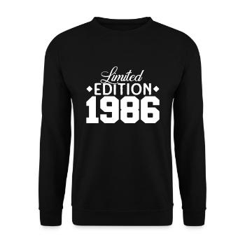Vintage 1986 Retro Bitrthday Limited Edition - Unisex Sweatshirt - black - Front - Alina (178cm) & Michal (187cm)