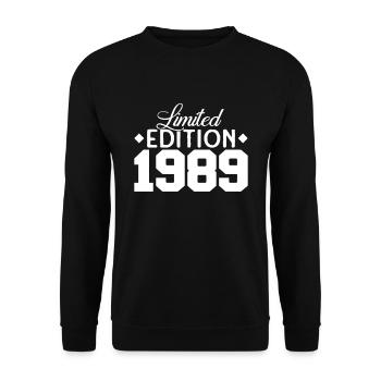Vintage 1989 Retro Bitrthday Limited Edition - Unisex Sweatshirt - black - Front - Alina (178cm) & Michal (187cm)