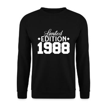 Vintage 1988 Retro Bitrthday Limited Edition - Unisex Sweatshirt - black - Front - Alina (178cm) & Michal (187cm)