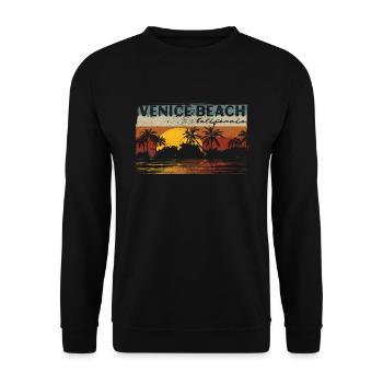 70s 80s In The California City of Venice Beach - Unisex Sweatshirt - black - Front - Alina (178cm) & Michal (187cm)