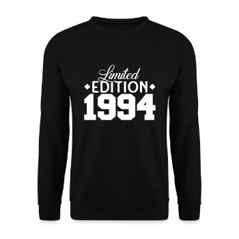 Vintage 1994 Retro Bitrthday Limited Edition - Unisex Sweatshirt - black - Front - Alina (178cm) & Michal (187cm)