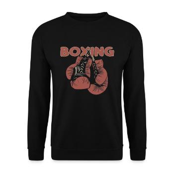 Boxe J’avais frappé ça Gants de boxe Artistes martiaux - Sweat-shirt Unisexe - noir - Devant - Alina (178cm) & Michal (187cm)