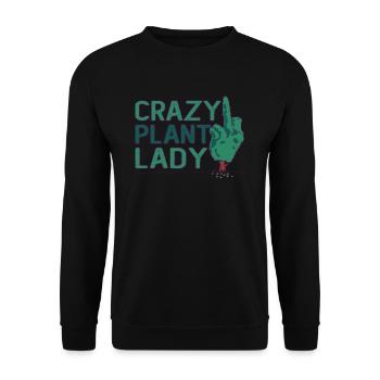 Embrassez votre amour des plantes Crazy Plant - Sweat-shirt Unisexe - noir - Devant - Alina (178cm) & Michal (187cm)