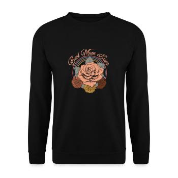 Mama 2023 Beste Mutter Aller Zeiten - Unisex Pullover - Schwarz - Vorne - Alina (178cm) & Michal (187cm)
