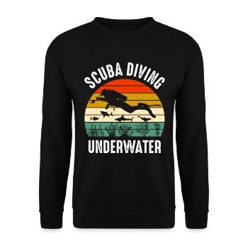 Scuba Diving Diver Underwater World Taucher - Unisex Pullover - Schwarz - Vorne - Alina (178cm) & Michal (187cm)