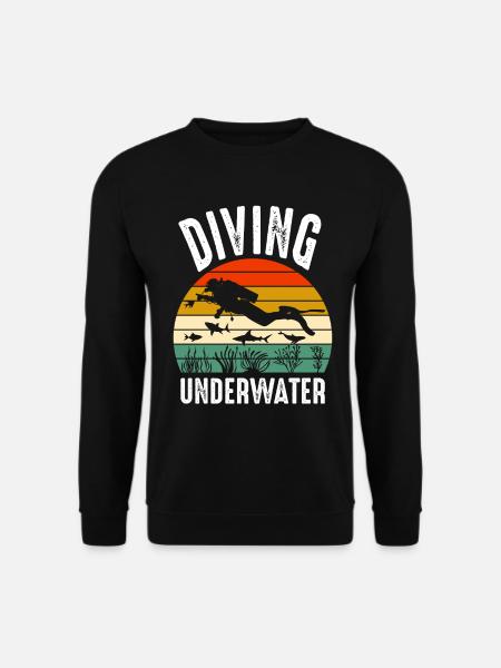 Diving underwater world Diver Taucher - Unisex Pullover - Schwarz