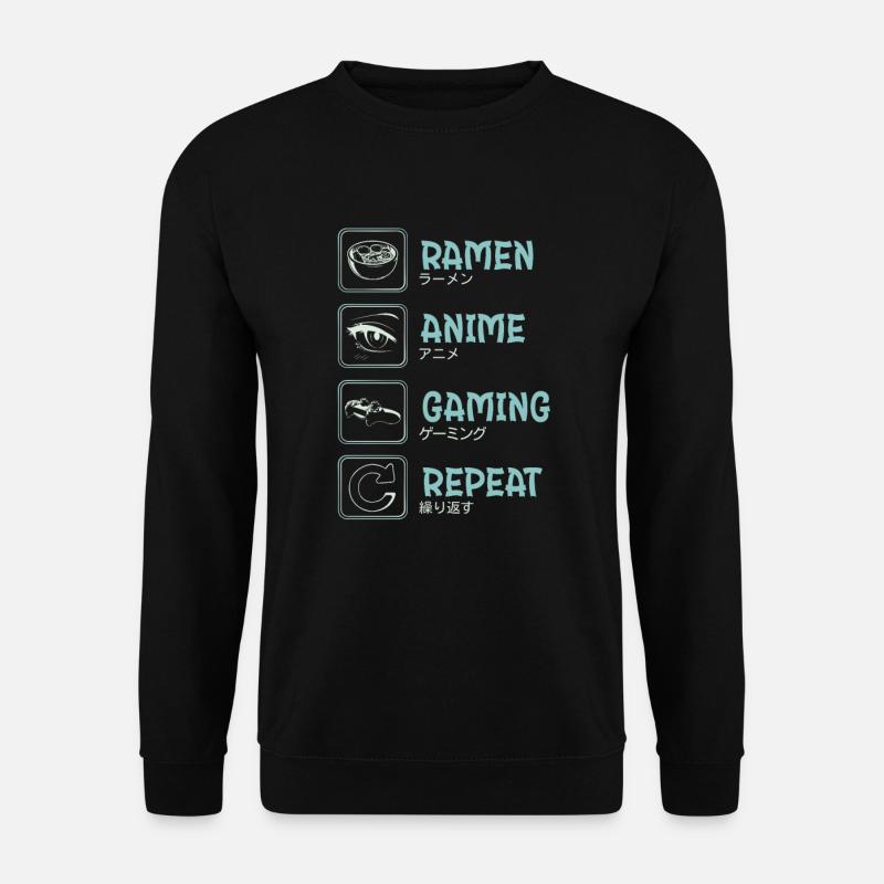 Ramen anime gaming replay - Unisex Sweatshirt - black