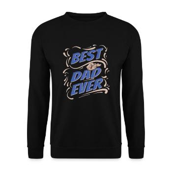Best Daddy Ever Vintage Best Daddy The - Unisex Sweatshirt - black - Front - Alina (178cm) & Michal (187cm)