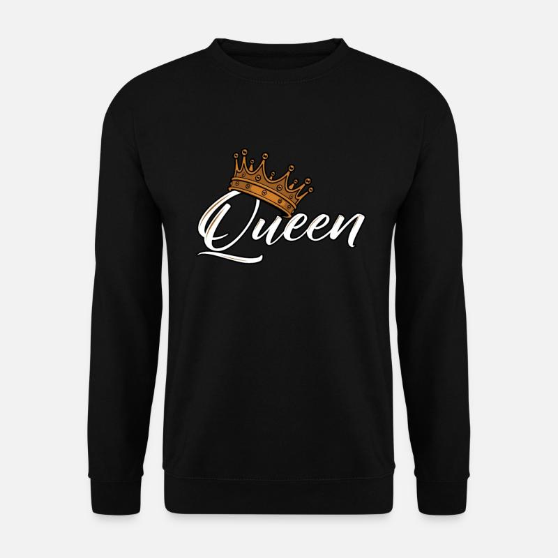 Awesome camping queen crown - Unisex Sweatshirt - black