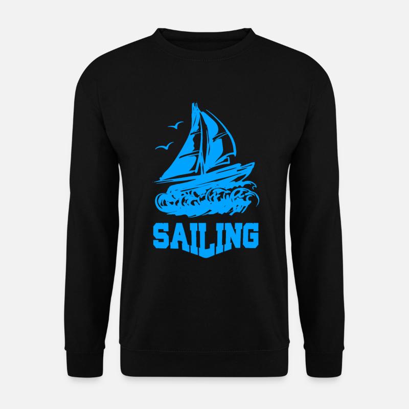 SAILING BOAT SAIL SHIP SEGELSCHIFF - Unisex Pullover - Schwarz