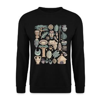 Afrique - Sweat-shirt Unisexe - noir - Devant - Alina (178cm) & Michal (187cm)