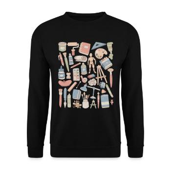 Art and creativity - Unisex Sweatshirt - black - Front - Alina (178cm) & Michal (187cm)