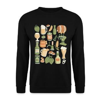 Bière - Sweat-shirt Unisexe - noir - Devant - Alina (178cm) & Michal (187cm)