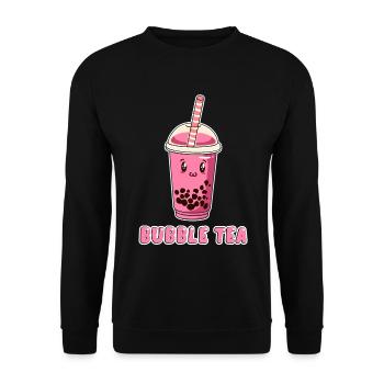 Kawaii Boba Thé à bulles - Sweat-shirt Unisexe - noir - Devant - Alina (178cm) & Michal (187cm)