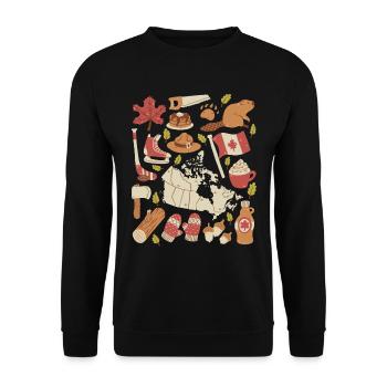 Canada - Unisex Sweatshirt - black - Front - Alina (178cm) & Michal (187cm)
