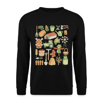 Farm - Unisex Sweatshirt - black - Front - Alina (178cm) & Michal (187cm)