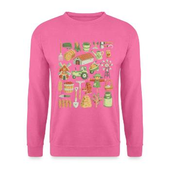Ferme - Sweat-shirt Unisexe - rose - Devant