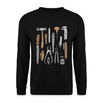 Goldsmith's Tool - Unisex Sweatshirt - black - Front - Alina (178cm) & Michal (187cm)