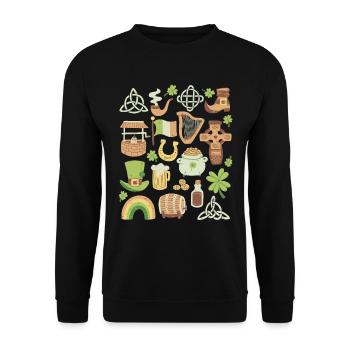 Irlande - Sweat-shirt Unisexe - noir - Devant - Alina (178cm) & Michal (187cm)