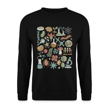 Biologie - Unisex Pullover - Schwarz - Vorne - Alina (178cm) & Michal (187cm)
