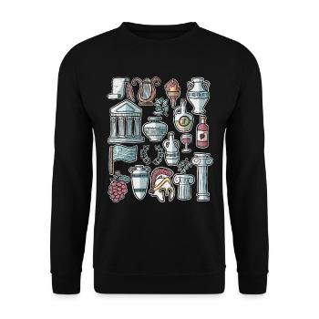 Grèce - Sweat-shirt Unisexe - noir - Devant - Alina (178cm) & Michal (187cm)